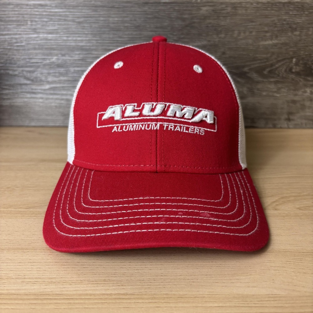 Aluma Hat Cap Snap Back Trucker Mesh Embroidered Aluminum Trailers Mens